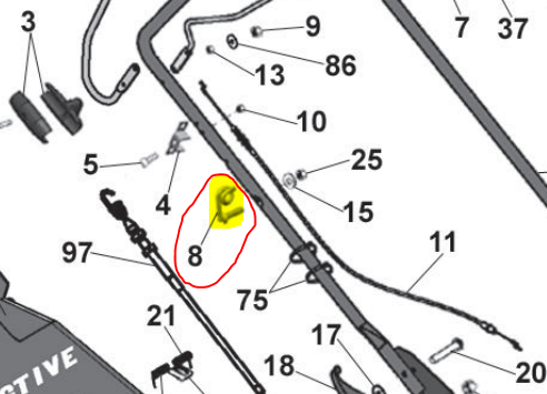 050105 guida fune start, 50105, AC50105, 050105, AC-50105