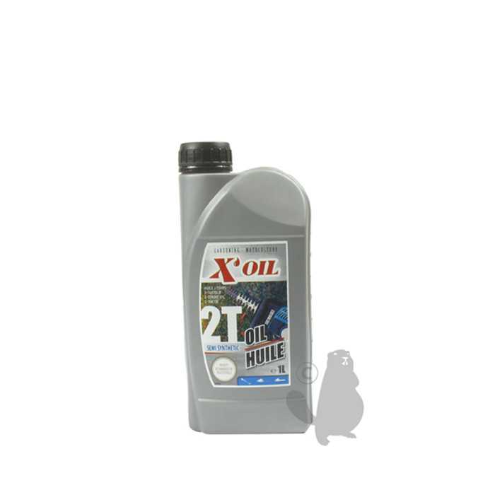 Huile 2 temps semi-synthèse XOIL API TC en bidon d1 litre Emballé par 15. Avec bouchon doseur gradu, 8102321, 810-2321