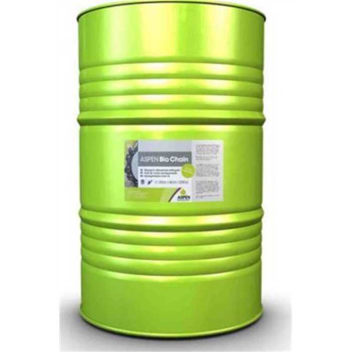 Huile de chaine ASPEN BIO fut de 60 litres, HUILE CHAINE BIO, BIOCHAINE ASPEN