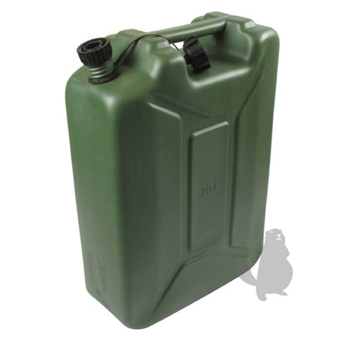 Jerrican plastique type US 20 litres avec bec verseur. Norme 3H1/Y1.0/200/DBAM11258-HJP., 8305020, 830-5020