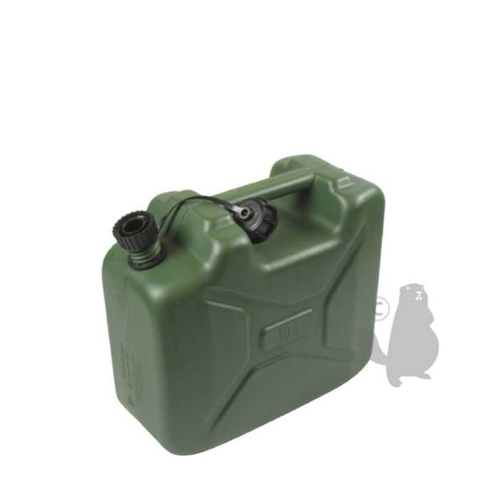 Jerrican plastique type US 10 litres avec bec verseur. Norme 3H1/Y1.0/200/DBAM11258-HJP., 8305010, 830-5010
