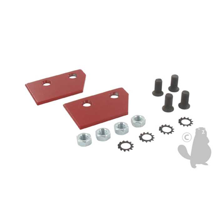 [6-0785] Jeu de 2 ailettes + visserie adaptable pour tondeuse SNAPPER. Remplace origine: 6-0785.Se montent su, 1100134, 110-0134