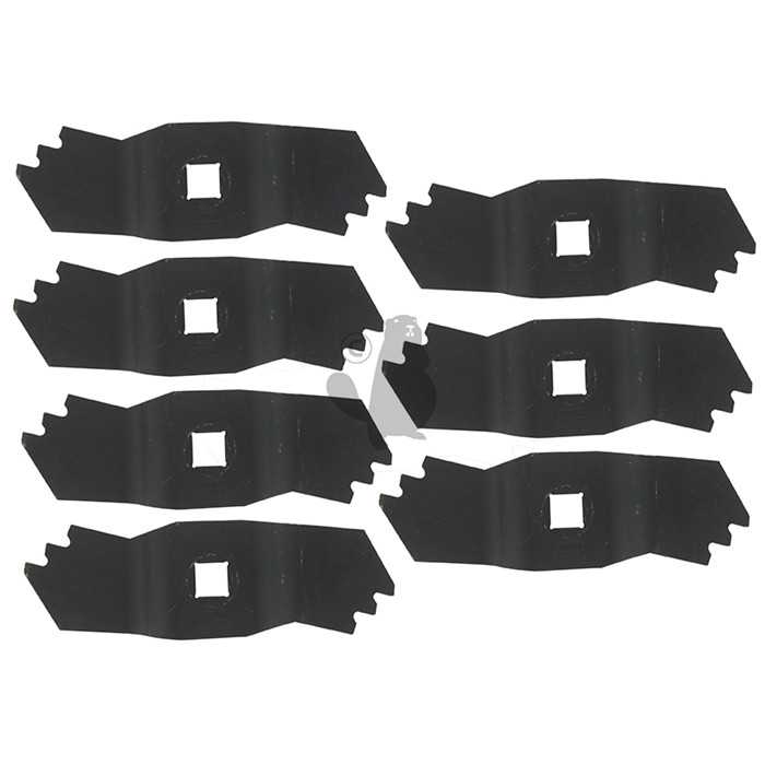 Set de 6 Lames de scarificateur dorigine pour AL-KO et BRILL Confort 32 VLE et 38 VLB. Remplace réf, 1301058, 460203, A460203, 130-1058
