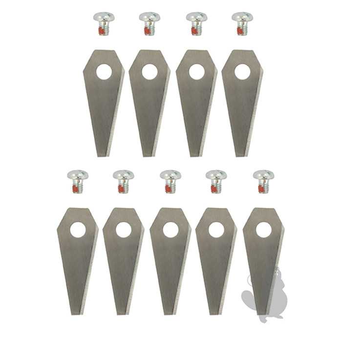 [F016800321.] Blister contenant 9 lames pour robots BOSCH Indego Indego 800 Indego 1000 Connect Indego 1300. Re, 1108592, 110-8592