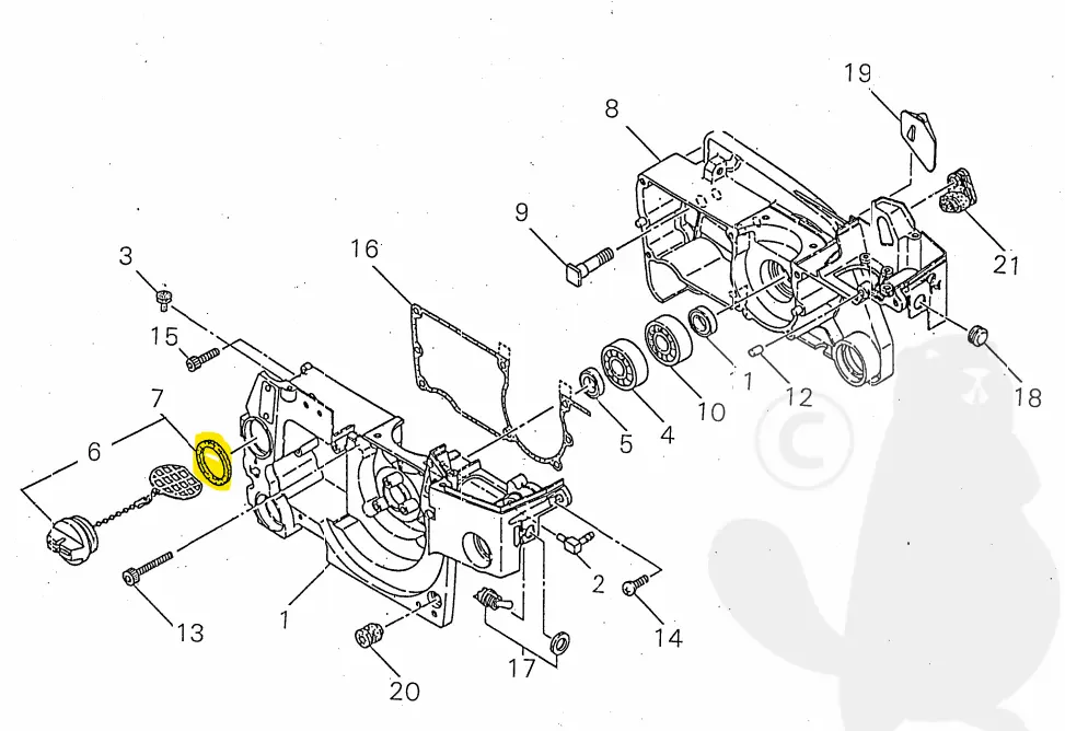 JOINT BOUCHON HUILE 488, V106000080, 2216021351, 22160-21351