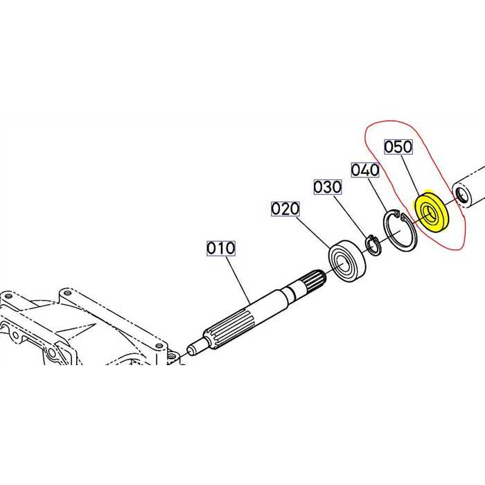 [09500-20477] Bourrage arbre embrayage KUBOTA série B, 0950020477, 09500-2047-7