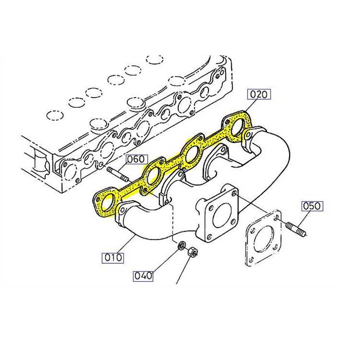 [19087-12360] Joint d'échappement kubota b2150, 19087-1236-0, 1908712360