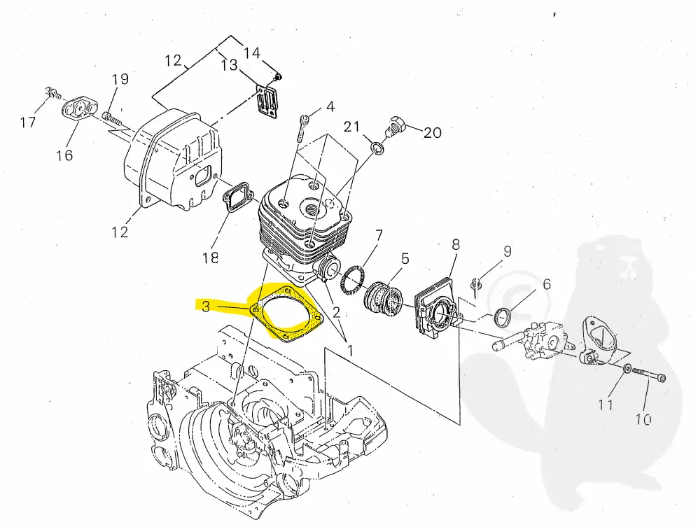 JOINT EMBASE DE CYLINDRE 394, V100000510, 2218212120, 22182-12120