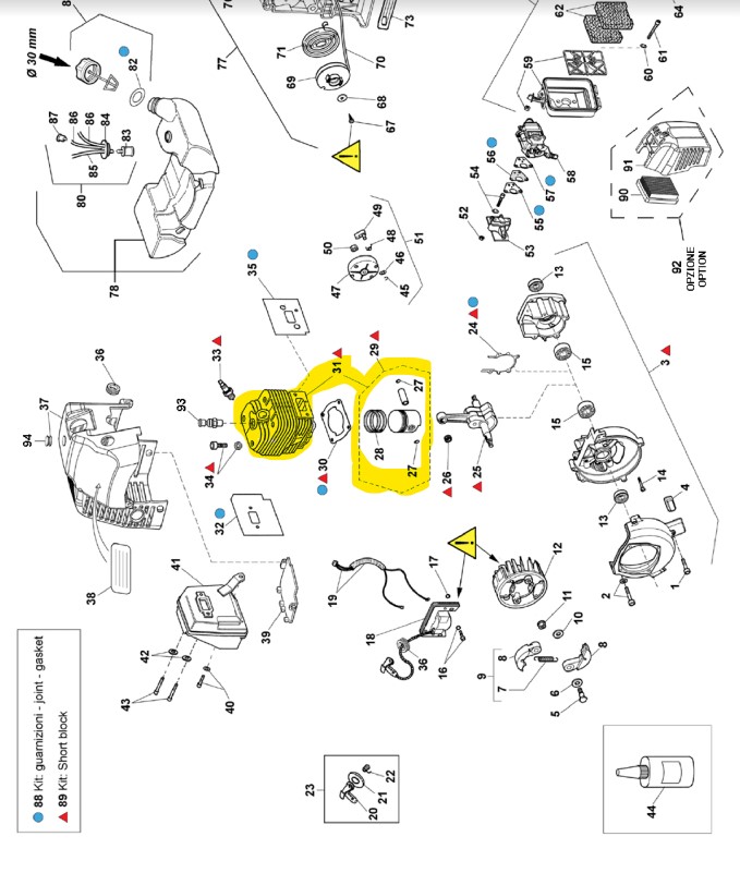 Kit piston-cylindre ACTIVE 4.5 (40mm), 20012, AC20012, 8033941003382