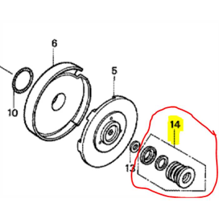 [78130-YB0-003] Kit joints mécaniques de pompe a eau HONDA wb10, 78130YB0003, 78130-YB0-004