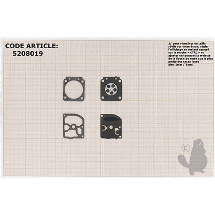 Kit membranes et joints carburateur adaptable C1M-W26 C1M-W26A C1M-W26B C1M-W26C C1M-W47. Rempla, 5208019, 520-8019