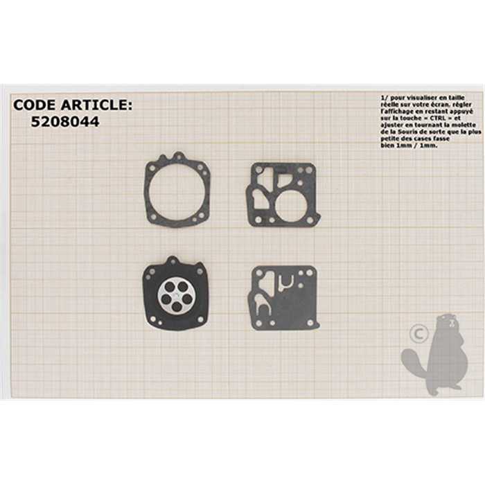 [520-8044] Kit membranes et joints carburateur adaptable TILLOTSON DG-11HS., 5208044, 520-8044