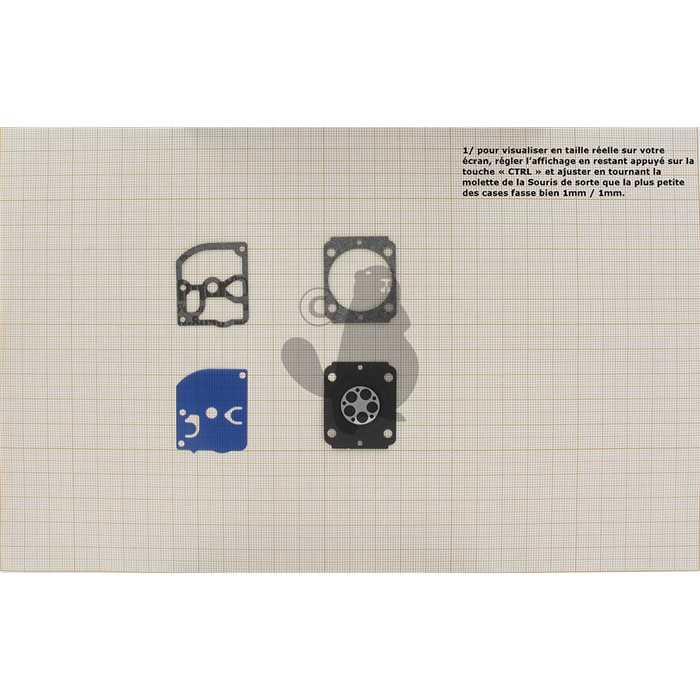 Kit membranes et joints carburateur adaptable pour carburateur C1M monté sur STIHL. Remplace origine, 5205648, 520-5648