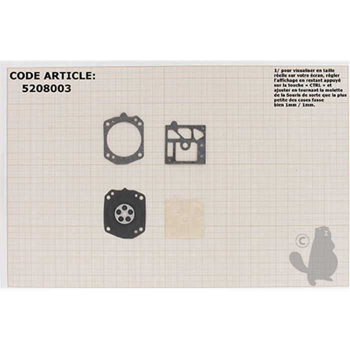 Kit membranes et joints carburateur adaptable ECHO modèles CS453 CS500 CS601 CS610 CS5000 - EMAK, 5208003, 520-8003