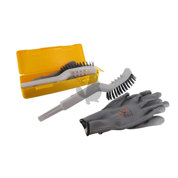 [920-2536] Outil de nettoyage pour robot de tonte avec raclette brosse dure et brosse souple et picots de nett, 9202536, 920-2536