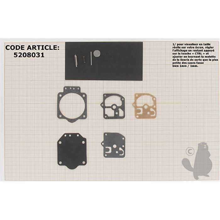 [520-8031] kit réparation membranes/joints, 5208031, 520-8031