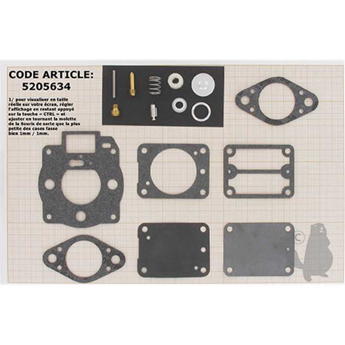 Kit de réparation carburateur adaptable BRIGGS et STRATTON pour moteurs 422400 422700 42A700 42B7, 5205634, 520-5634