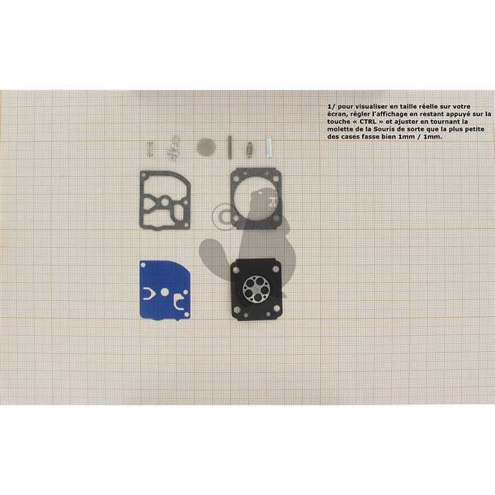 Kit de réparation carburateur pour C1M monté sur POULAN et WEEDEATER. Remplace origine: RB-129., 5205653, 520-5653