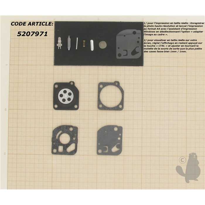 Kit réparation adaptable pour carburateur C1Q monté sur ECHO SRM2305 SRM2015 SRM2100 SRM2455 GT2, 5207971, 520-7971
