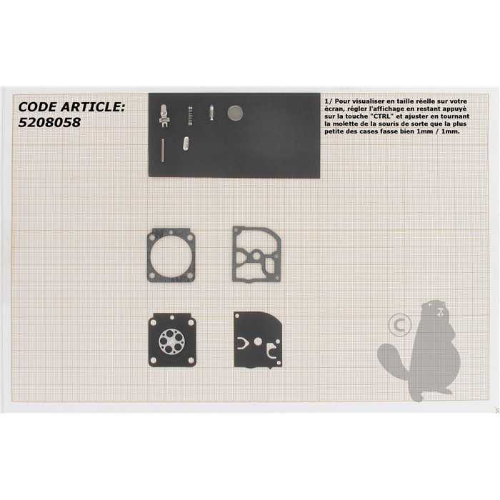 [520-8058] kit réparation membranes/joints, 5208058, 520-8058