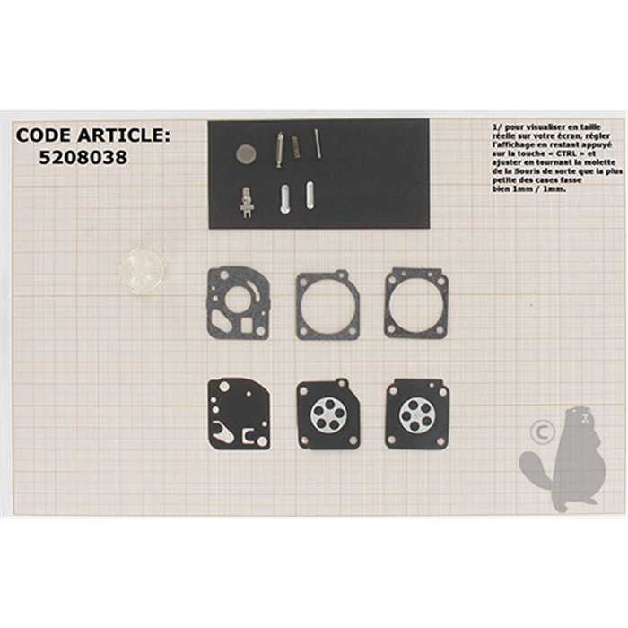 [520-8038] kit réparation membranes/joints, 5208038, 520-8038