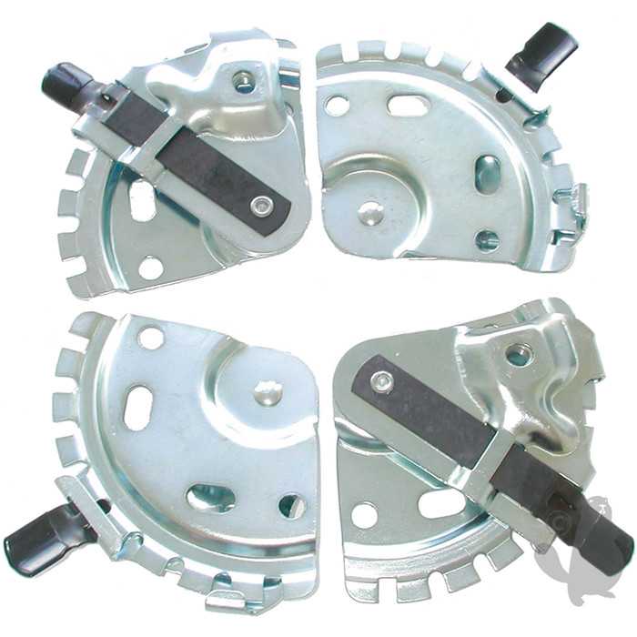 [710-3816] Kit de 4 relevages de roue à adapter sur carter tondeuse 7 positions de hauteur. Vendu en 2 sachets, 7103816, 710-3816