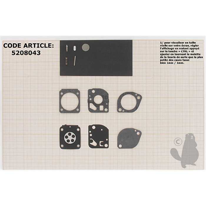 [520-8043] kit réparation membranes/joints, 5208043, 520-8043