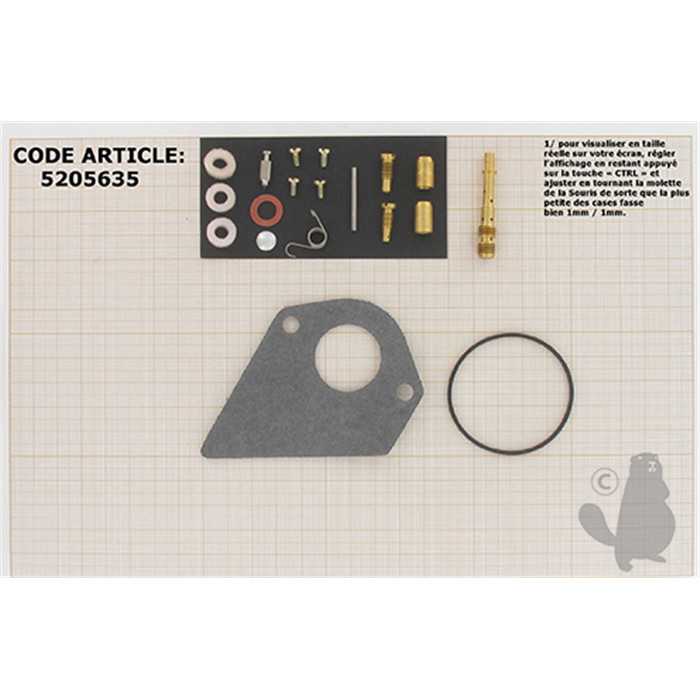Kit de réparation carburateur adaptable BRIGGS et STRATTON pour moteurs I/C 12 5 cv silencieux DIAM, 5205635, 496622., 520-5635