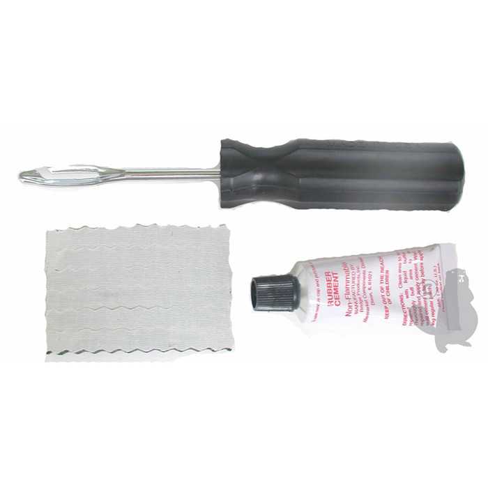 Kit de réparation économique pour pneu TUBELESS - Comprend : 6 mèches - outil et colle, 9106934, 910-6934