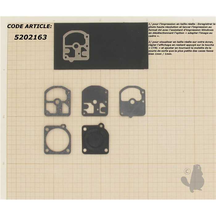 Kit membranes carburateur adaptable pour ZAMA. Remplace origine: GND32 K015011 15022 15027 15032, 5202163, 15022, 15032., K015011, 520-2163, 15027