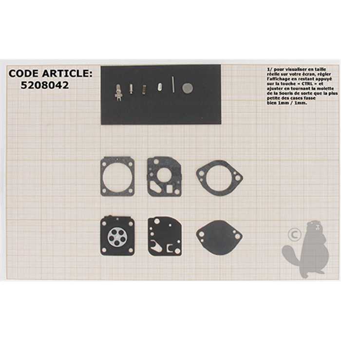 [520-8042] kit réparation membranes/joints, 5208042, 520-8042