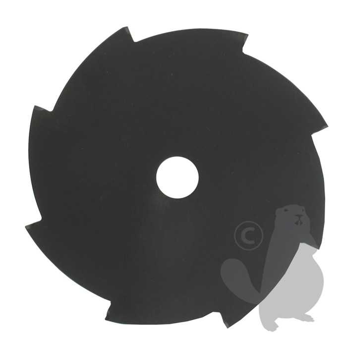 [120-2235] Lame plate 8 dents adaptable pour débroussailleuse - Coupe de 200mm alésage: 25 4mm épaisseur: 1 4, 1202235, 120-2235