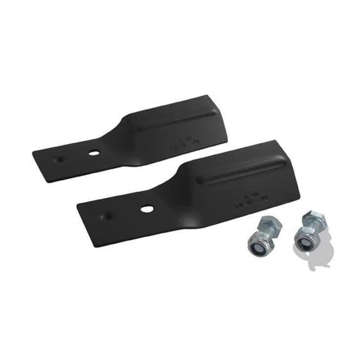 Jeu de 2 lames adaptable pour tondeuse STIGA Multiclip Pro 48 - L: 145 mm alésage centrale: 8 mm , 1104211, 110-4211