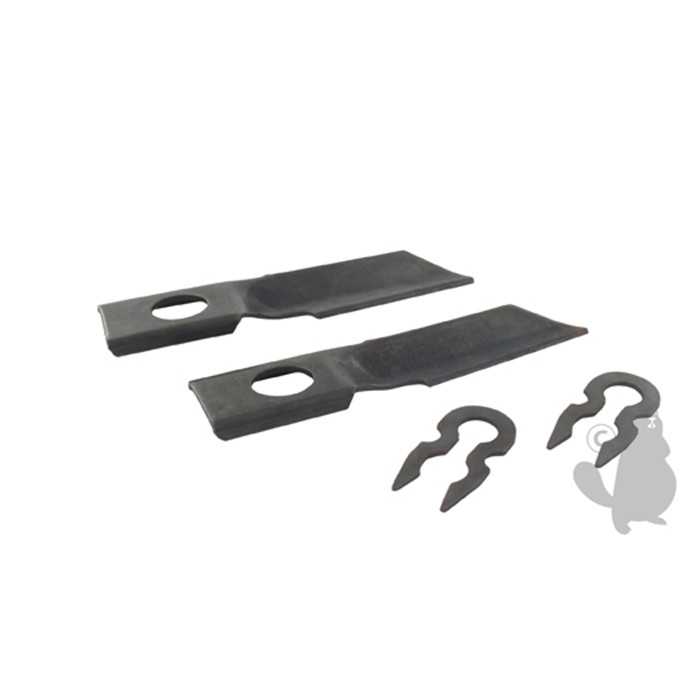 Jeu de 2 Lames adaptable pour tondeuse STIGA tornado - L: 127mm alésage central: 18 25mm. Remplace, 1100136, 110-0136