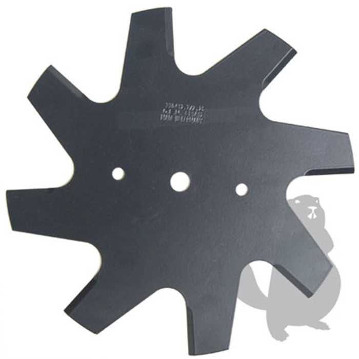 Couteau pour dresse-bordures modèle 8 dents - diam : 230mm épaisseur: 2 25mm alésage: 12 70mm, 1104168, 110-4168