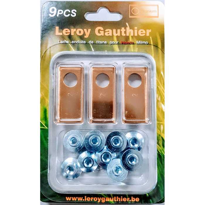 [72511-VP7-915ECROU] Lame titane pour HONDA Miimo 310 520 kit de 9 lames et écrou, 90305-VP7-000, 72511VP7A00, 06511-VP7-310HE, LAME MIIMO ECROU, 72511-VP7-916, 90305VP7000, 72511-VP7-305, 72511VP722222, 72511VP7030, 06511VP7310HE, 72511VP7905XX, 72511VP7305, 72511-VP7-A00