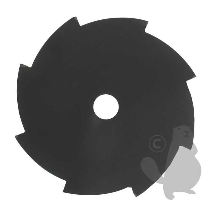 [120-0204] Lame plate 8 dents adaptable pour débroussailleuse - Coupe de 255mm alésage: 25 4mm épaisseur: 2 0, 1200204, 120-0204