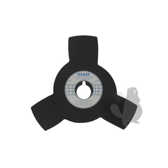 [120-2225] Lame 3 dents pleine adaptable pour débroussailleuse - Coupe de 200mm alésage: 25 4mm épaisseur: 1 , 1202225, 120-2225