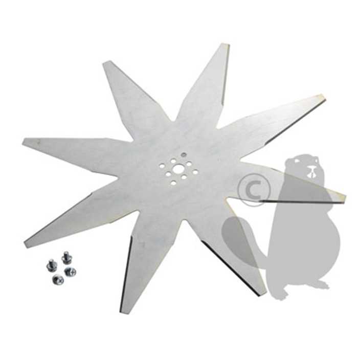 Lame 8 dents dorigine courbée pour robot AMBROGIO / WIPER série L200 - diam : ext: 240mm. Remplace o, 1108330, 110-8330