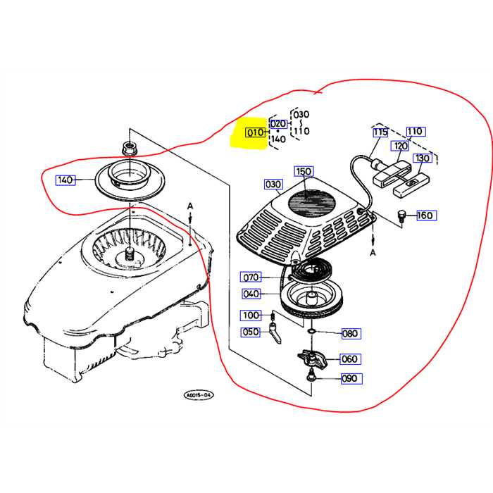 Lanceur complet KUBOTA W5019-W5021, 1268261010, 12682-6101-0