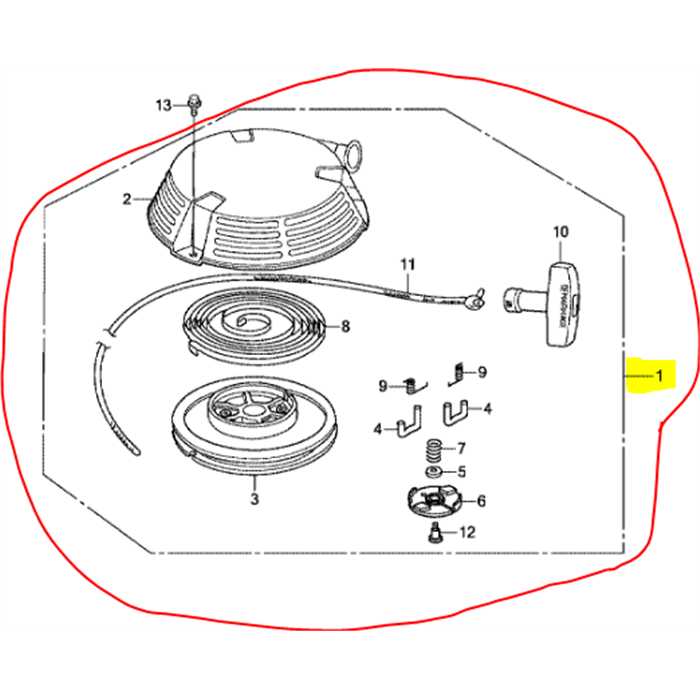 [28400-Z1V-702ZB] Lanceur complet HONDA UM616-GXV160, 28400Z1V702ZB, 28400-Z1V-701ZB, 28400Z1V701ZB