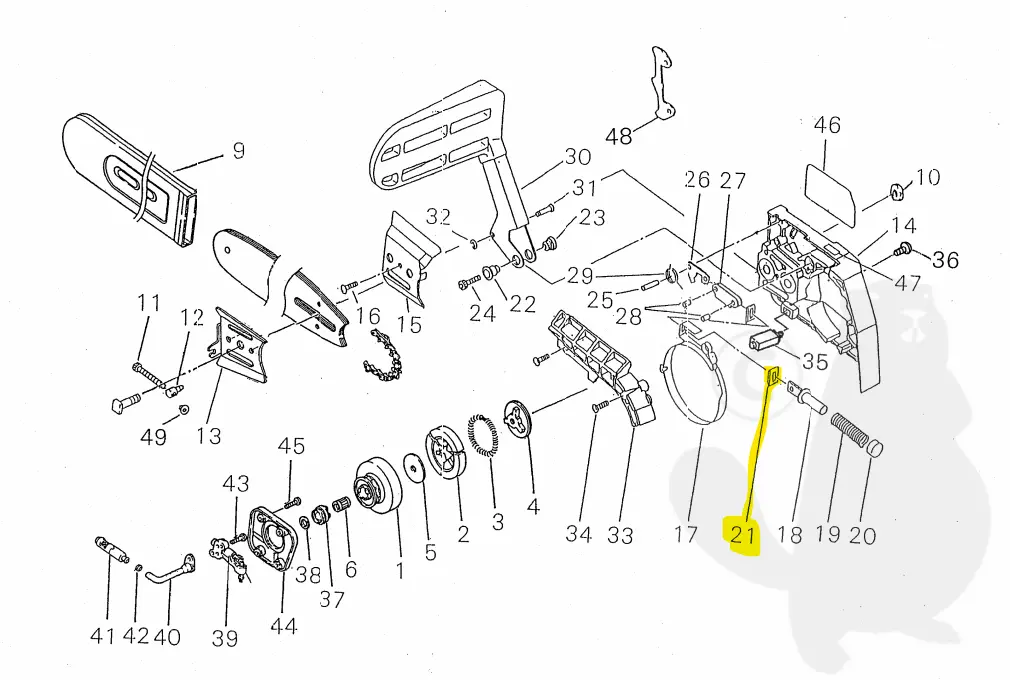 Rondelle carrée Shindaiwa 377-352s-285s-357-757, 72316-54310, 7231654310