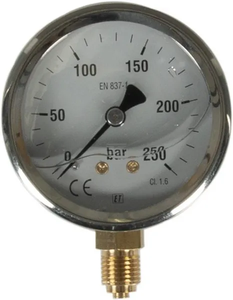 [MA63250L04SSGF] Manomètre diamètre 63 0-250 bar 1/4"inf, MA63250L04SSGF