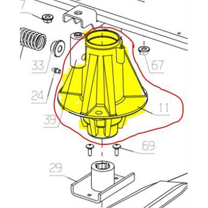 [ET25105] Palier de lame nu ETESIA Hydro100, 25105, ET25105, 52608, ET52608, ET-52608