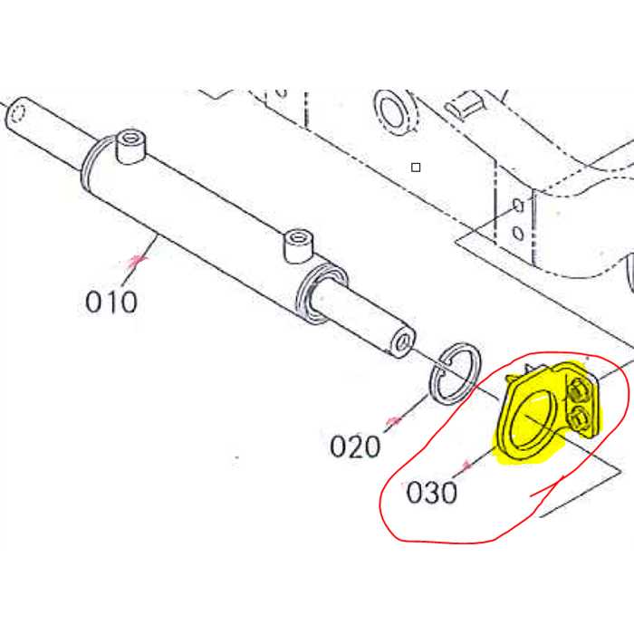 [K2063-16623] Patte support cylindre de direction côté gauche KUBOTA G23, K206316623, K2063-1662-3, K2063-1662-4, K2063-16624