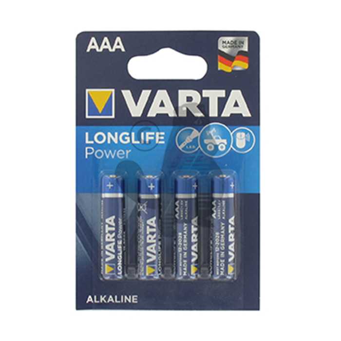 [210-9921] Lot de 4 piles alcalines 1 5V VARTA - Type AAA LR03, 2109921, 210-9921