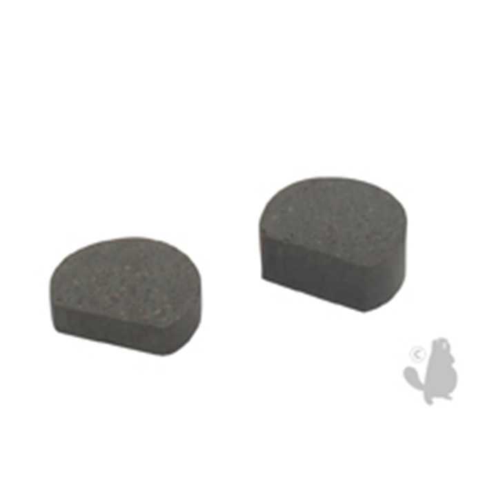 Lot de 2 plaquettes de frein avec méplat . diam : 28mm Ep: 7 et 14mm. Remplace origine MURRAY: 7769, 6600378, 660-0378,04-490
