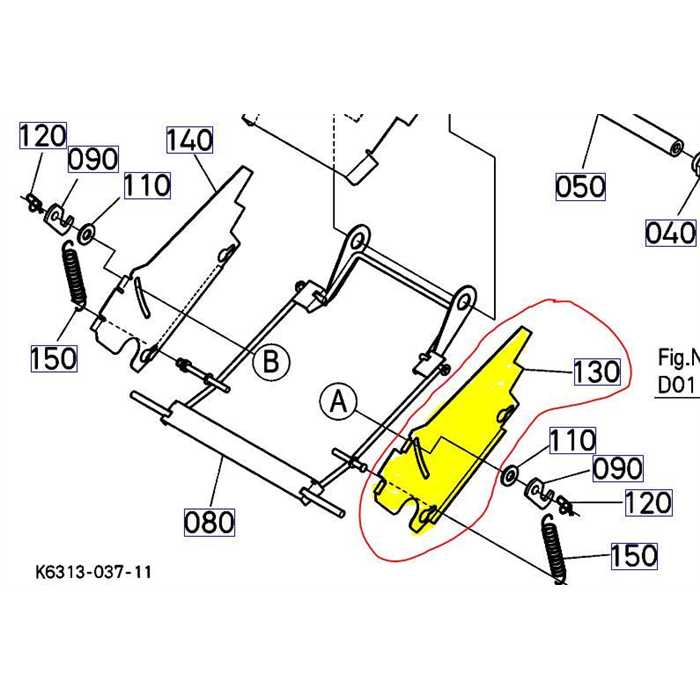 [K6315-63842] Plateau de conduit Gauche trappe debourrage KUBOTA G23, K631563842, K6315-6384-2