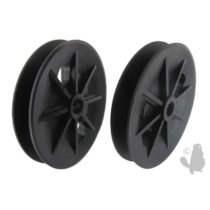 [411019] Poulie pour boitier de transmission HAYTER MTD. diam 100mm. Remplace origine 411019 756-1055, 6207061, 620-7061, 756-1055