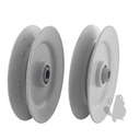 Poulie à gorge en V sur roulement adaptable pour NOMA - H: 20,6mm, diam,: ext: 101,6mm, diam, int: 9